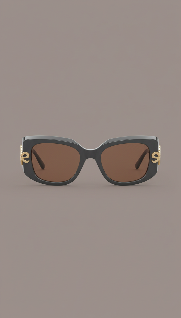 Lunettes sculptées à verres fumés