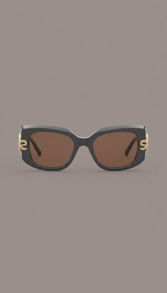 Lunettes sculptées à verres fumés